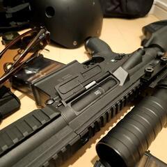 サバゲー電動ガン「HK417」レーザー付スコープなど色々おまけ付セットの画像