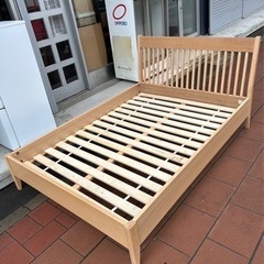 093 ★北41★ ベッド 枠 ダブルベッド ベージュ 札幌市 東区 リサイクルショップ ホームプラスリサイクル
