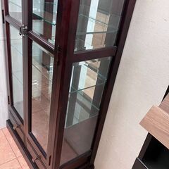 11/4 値下げ✨民芸家具✨コレクションケース キャビネット 旭川家具 北の匠✨3278の画像