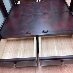11/4 値下げ✨民芸家具✨コレクションケース キャビネット 旭川家具 北の匠✨3278の画像