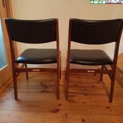 カリモク60　アームレスダイニングチェア スタンダードブラック　２脚の画像