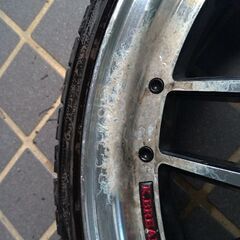 【軽自動車に】 K-BREAK 17インチ 5.5J +45 PCD100 4本 タイヤ付きの画像