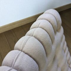 【未使用】カワイイ＼(◎o◎)／！ビスケットクッション　ベージュの画像