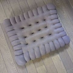 【未使用】カワイイ＼(◎o◎)／！ビスケットクッション　ブラウン