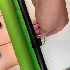 グリーンバックｗ1730、h1350あげますフック付きほとんど未使用。の画像