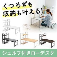 パソコンデスク（ロータイプ・収納付・木製・120cm幅・ローデス...