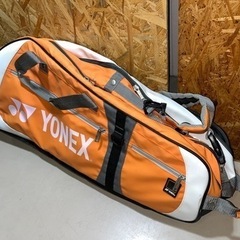 YONEX ラケットケース オレンジ/ホワイト 複数本入ります！ テニス/バドミントン ラケット用 収納バッグ 中古品 ③の画像