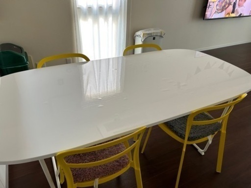 商談中 IKEA ダイニングテーブル 椅子 セット 4人掛け