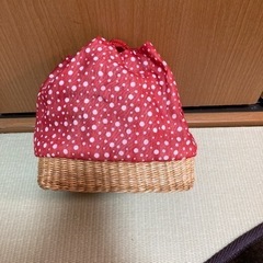 美品　浴衣用バック　カゴバック　巾着バック　花火　お祭り　の画像