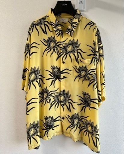 【CELINE】ルーズ アロハシャツ ハワイアンシャツ レーヨン イエロー 名作