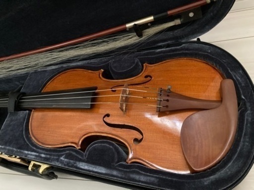 【訳あり美品】高級バイオリン　大人用　肩当て消音器付き　ハードケースつき