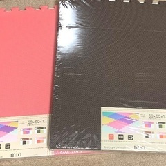 新品　抗菌ジョイントマット mio 60cm 8枚　フチ付 ピンク　ブラウン　防水　厚さ1cm カーペット ラグ プレイマット 大判 ノンホルム 抗菌 防臭 防音 床暖房対応 おしゃれ 可愛い　北欧　韓国洗える ベビー フロアマット 子供 単色 プレイマット ペット　の画像