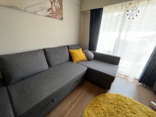 IKEA ソファベッド FRIHETEN グレー