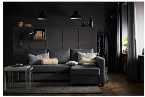 IKEA ソファベッド FRIHETEN グレー