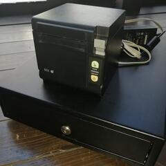 エア レジ 対応　ドロワーとプリンターのセット