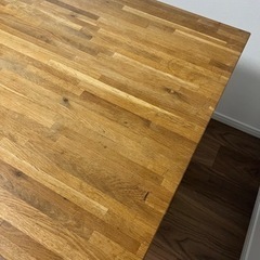 【受付終了】IKEA EKENSBERG オーク無垢材 ダイニングテーブルの画像