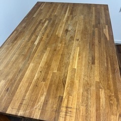 【受付終了】IKEA EKENSBERG オーク無垢材 ダイニングテーブルの画像