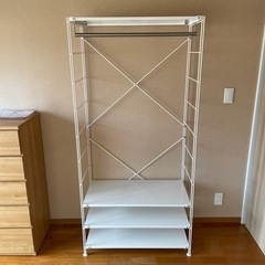 募集再開　無印良品　スチールユニットシェルフ　ワードローブセット...