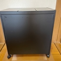 お渡し決定しました★ tower 蓋付き目隠し分別ダストワゴン 3分別 ゴミ箱 レジ袋用  の画像