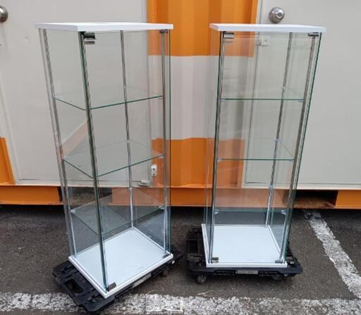 ■受付終了■ラスト1台■ 不二貿易 コレクションケース フィギュアケース 4段 幅42.5×奥行36.5×高さ120cm ホワイト 全面ガラス