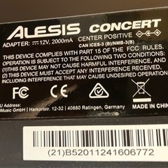 ALESIS Concert 電子ピアノ フルサイズ・セミウェイト88鍵盤 の画像