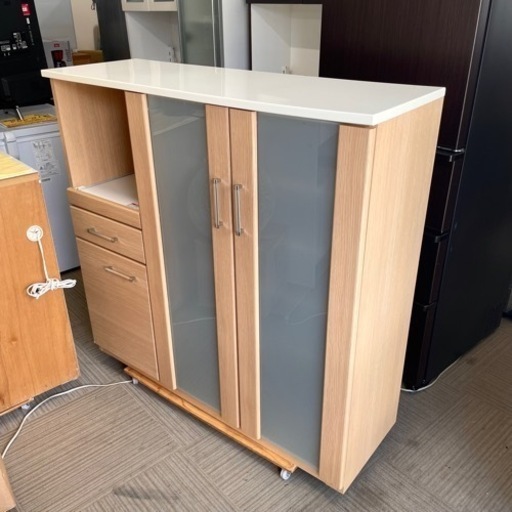 超美品‼️】ニトリ 120cm幅キッチンカウンター 食器棚 レンジ台 収納