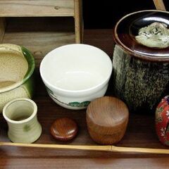 茶道具 短冊箱②茶碗 茶入 棗 蓋置 柄杓 水指 建水 香合 一式揃え 札幌市の画像