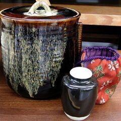 茶道具 短冊箱②茶碗 茶入 棗 蓋置 柄杓 水指 建水 香合 一式揃え 札幌市の画像