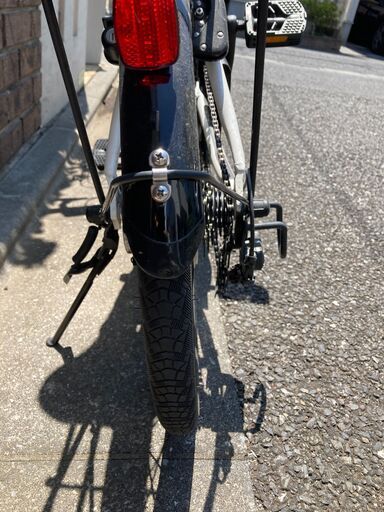 ミニベロ BE-ELVS074F ベロスター・ミニ 20インチ 8.0Ah 外装7段変速 クリスタルホワイト ・後キャリア付