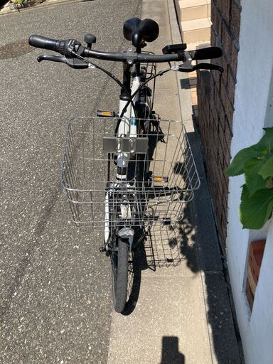 ミニベロ BE-ELVS074F ベロスター・ミニ 20インチ 8.0Ah 外装7段変速 クリスタルホワイト ・後キャリア付