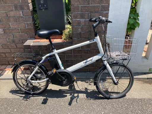 ミニベロ BE-ELVS074F ベロスター・ミニ 20インチ 8.0Ah 外装7段変速 クリスタルホワイト ・後キャリア付