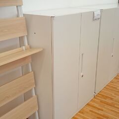 ★ジモティ割あり★ 稲葉製作所 オフィス用品 ホワイト H109.5×D40×W80 YJ362の画像