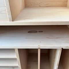 ［価格変更］飛騨の匠　東濃檜　絵本ラック　天然木　キャスター付き　手渡しの画像