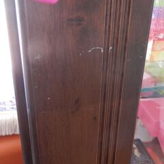 　193>  　アンティーク風３面ガラス飾棚　コレクションケース　鏡付きの画像