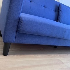 3人掛けソファー　ブルーの画像