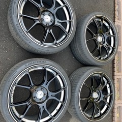 SSR GTX02 PCD100 5穴　19インチ　中古タイヤ　...