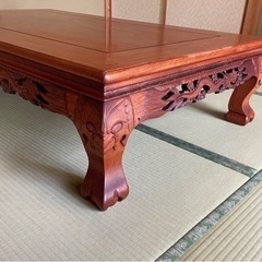龍　彫り　座卓　ローテーブル　ビンテージ