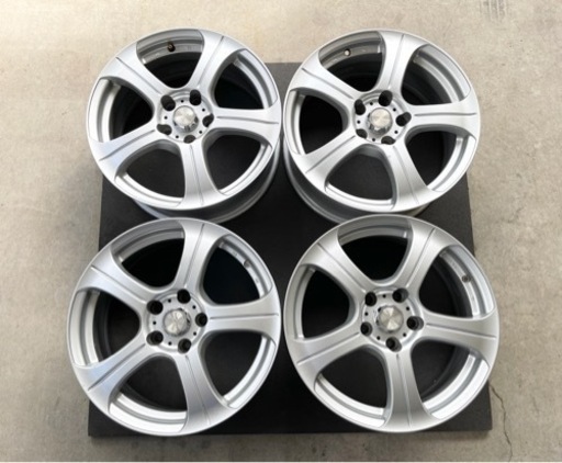 H806-2)7J-17+38 114.3/5H WEDSアルミ4本セット中古！ウェッズ ジョーカーキング