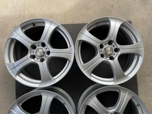 H806-2)7J-17+38 114.3/5H WEDSアルミ4本セット中古！ウェッズ ジョーカーキング