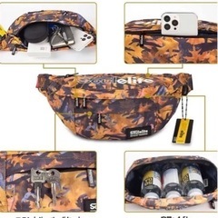 u85 ☆早い物勝ち☆ ヒップバッグ　ファニーパック(黄葉系) 男女兼用の画像