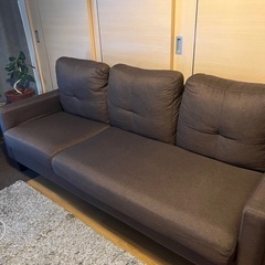 決まりました。ソファー　オットマン付　半年使用美
