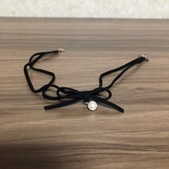 リボン　パール　チョーカー