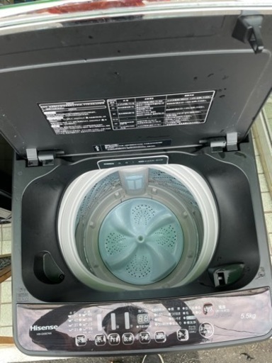 ハイセンス 5．5kg全自動洗濯機 keyword マットブラック HW-G55E7KK リサイクルショップ宮崎屋　佐土原店　23.8.6F