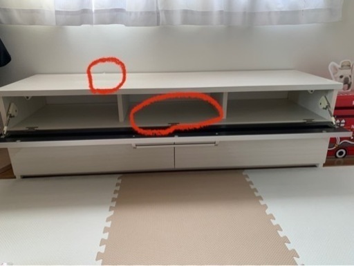 (取引中)(取りに来て下さる方のみ)早いもの勝ち！値下げしました！テレビ台　ホワイト