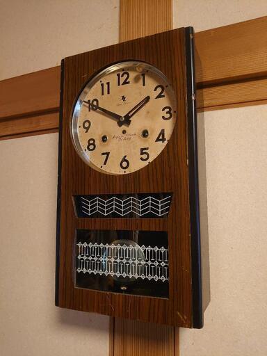 レッドテールChing chang gong 栄計舎 8日巻柱時計 稼働中 slide_1691311702418.jpg