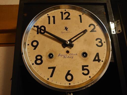 レッドテールChing chang gong 栄計舎 8日巻柱時計 稼働中 PAON8日巻カギ巻柱時計修理 – 【三田時計メガネ店】