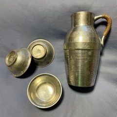 錫酒器セット　本錫　錫半　4点セット　