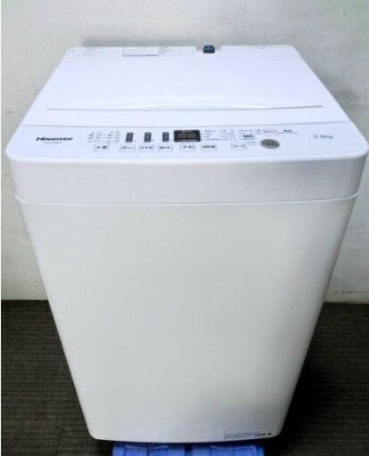 高年式　2020年製　美品　洗濯機　Hisense　ハイセンス　5.5kg　HW-E5503　3ヵ月保証　動作良好　ホワイト　1人～2人用　単身赴任　新生活　同棲などに