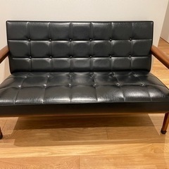 【値下げ】カリモク60 Kチェア 2シーター　黒