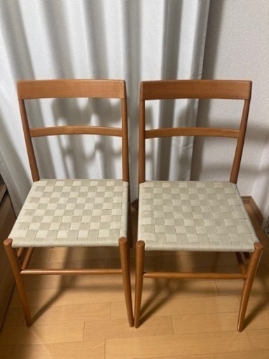 Calligaris カリガリス　イタリア　ダイニングチェアー　２脚　椅子　木